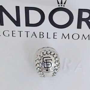 Pandora San Francisco Giants Engraved Baseball Charm S925 Silver with box